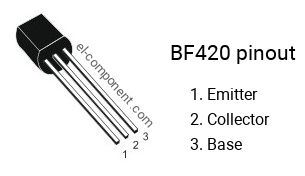 Pinout of the BF420 transistor