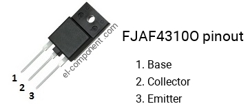 Pinout of the FJAF4310O transistor