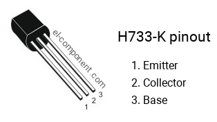 Pinout of the H733-K transistor