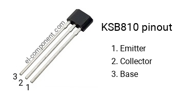 Pinout of the KSB810 transistor