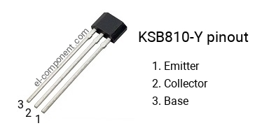 Pinout of the KSB810-Y transistor