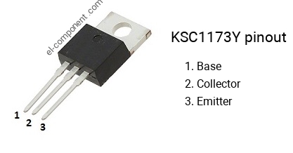 Diagrama de pines del KSC1173Y 