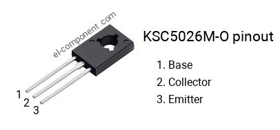 Pinout of the KSC5026M-O transistor, marking C5026M-O