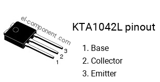 Pinout of the KTA1042L transistor