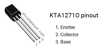 Pinout of the KTA1271O transistor