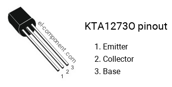 Pinout of the KTA1273O transistor