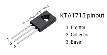 Pinout of the KTA1715 transistor