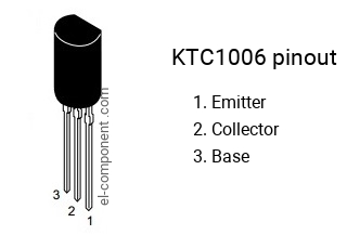 Pinout of the KTC1006 transistor