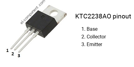 Diagrama de pines del KTC2238AO 