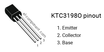 Pinout of the KTC3198O transistor