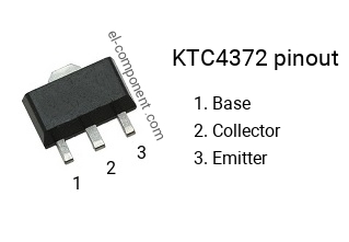 Diagrama de pines del KTC4372 smd sot-89 