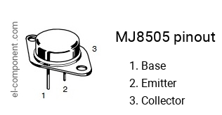 Diagrama de pines del MJ8505 