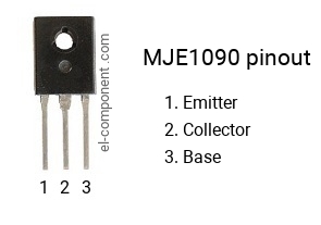 Pinout of the MJE1090 transistor