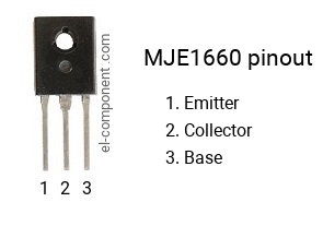 Pinout of the MJE1660 transistor