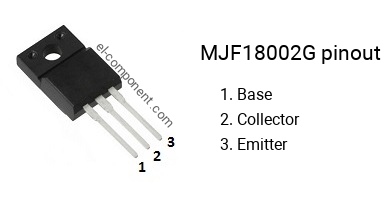 Pinout of the MJF18002G transistor