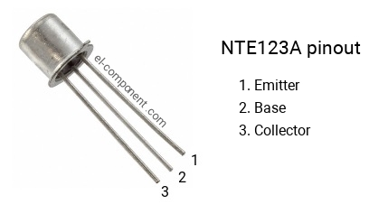 Diagrama de pines del NTE123A 