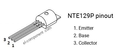 Diagrama de pines del NTE129P 