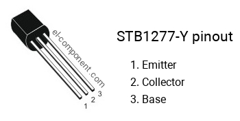 Pinout of the STB1277-Y transistor