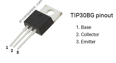 Pinout of the TIP30BG transistor