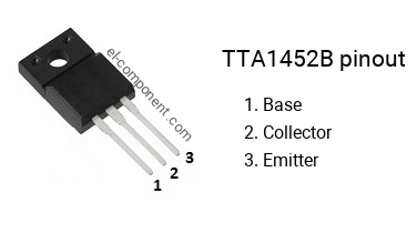 Pinout of the TTA1452B transistor