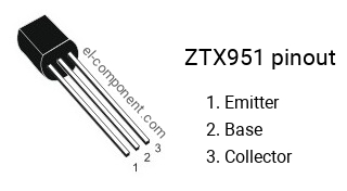 Diagrama de pines del ZTX951 