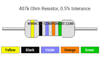 407k Ohm Resistor Color Code