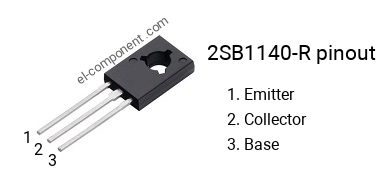 Pinbelegung des 2SB1140-R , Kennzeichnung B1140-R